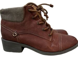 New! Sperry Women’s Top-Sider Juniper Quay Bootie Brown Leather Lace Up Size 7M